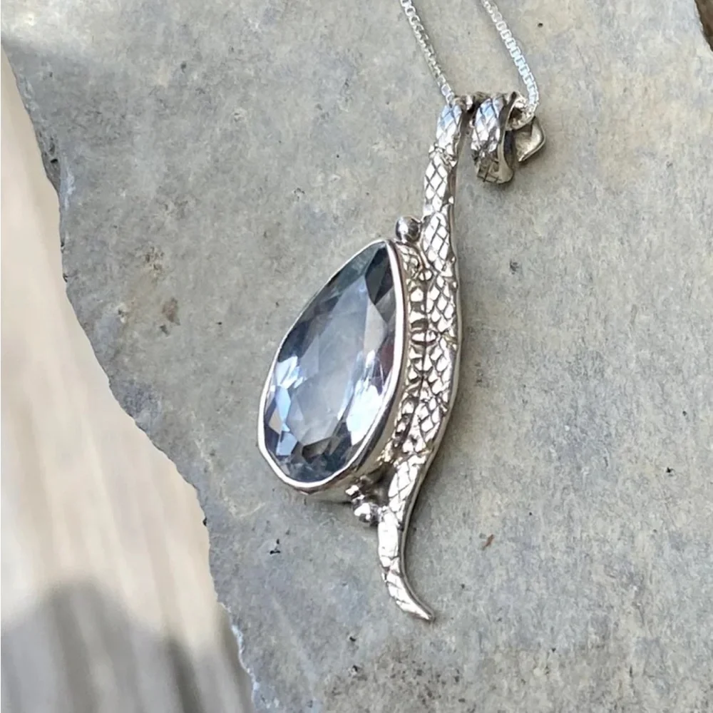 White Topaz Necklace - Picture 6 of 16